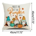 thumbnail image 3 of SDJMa Autumn Pumpkin Fall Decorative Throw Pillow Covers 18 x 18 Inch ,Cotton Blend Square Farmhouse Pillowcases Cushion Cover for Car Bed Couch Patio Decor,Halloween Thanksgiving Pillow case, 3 of 9
