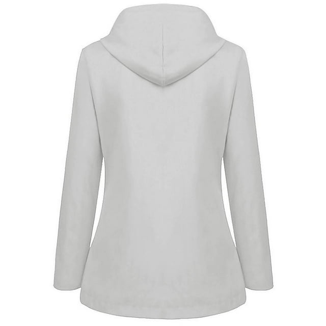 Women Plush Rain Outdoor Hooded Raincoat Windproof Jacket Coat