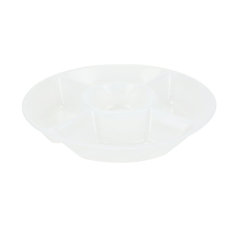 Mainstays 5-Compartment Acrylic Chip and Dip Serving Tray, Clear