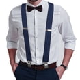 thumbnail image 7 of Buyless Fashion Heavy Duty Textured Suspenders for Men - 48" Adjustable Straps 1 1/2" - Y Shape - 5148-Navy, 7 of 7