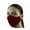 Burgundy, variant on 5 Face Masks 3 Layers 100% Cotton Washable Reusable w/Filter Pocket 15 Solid colors Unisex