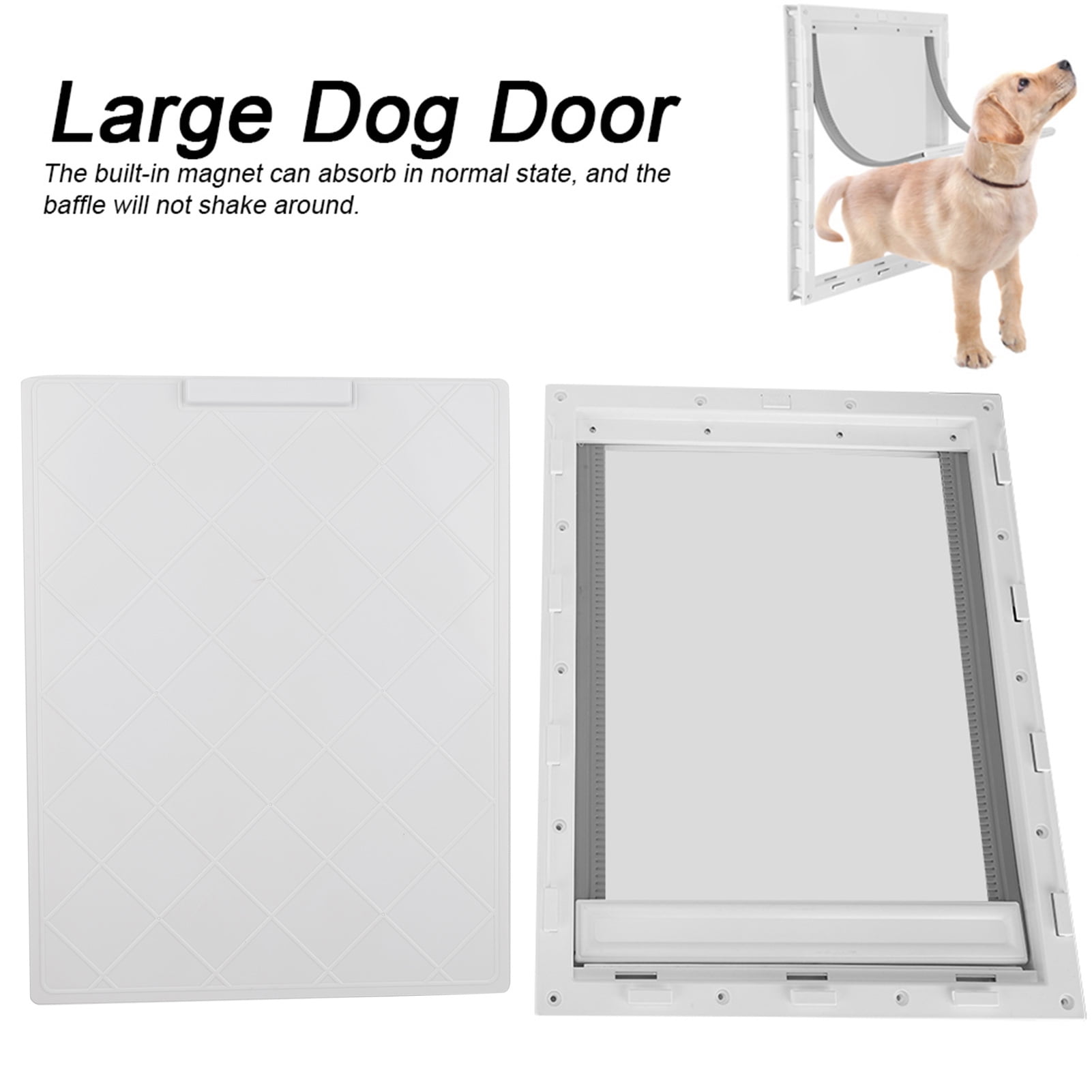ABS Large Pet Door Installation Simple Pet Door Pet Door, White Exit