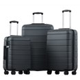 thumbnail image 1 of BYMWAY Hardside Luggage Set of 3, Fashion Hardside Carry on Luggage Suitcase with Spinner Wheels and Telescoping Handle, Lightweight Suitcase Sets, 20in 24in 28in, Gray, 1 of 12