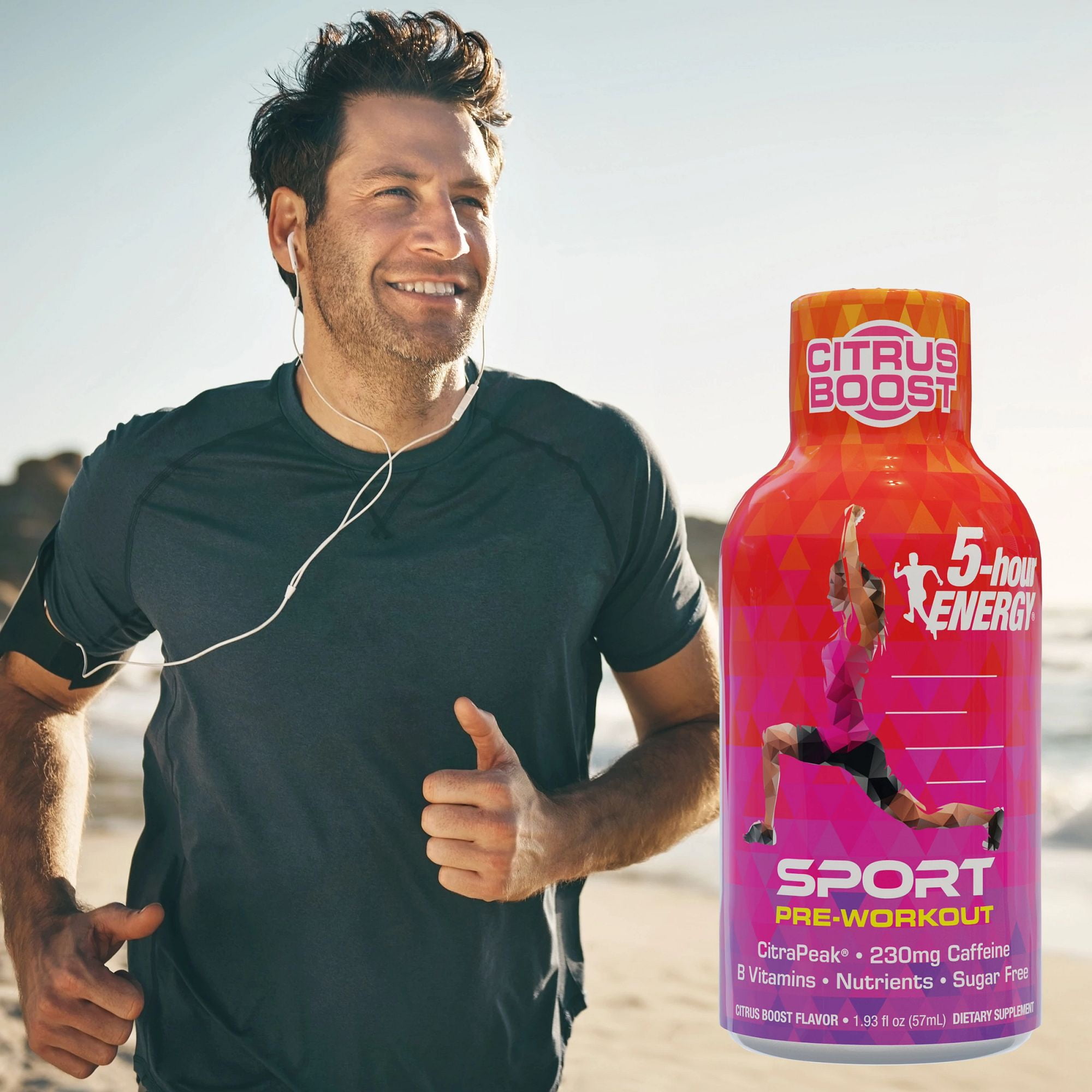 5-Hour Energy Pre-Workout Shot, Sport Citrus Boost Flavor, 6 Count