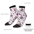 thumbnail image 4 of Uemuo Rose Flowers Printed Crew Socks, Moisture-Wicking Socks, Athletic Socks for Men Breathable Cushion Socks Casual Sport Socks for Running Traveling, 4 of 6