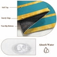 thumbnail image 6 of Modern Teal Gold Round Area Rug 8Ft Washable Large Circle Rugs for Living Room Dorm, Minimalist Geometric Yellow Striped Non-Slip Carpet Floor Mats Indoor Outdoor Carpet Runner Aesthetic Home Decor, 6 of 8