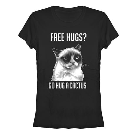Grumpy Cat Juniors' Go Hug a Cactus T-Shirt