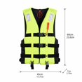thumbnail image 2 of Adult Life Vest Featuring Fluorescent Green Durable Fabric, Lightweight Flotation Device for Kayaking Fishing, Outdoor Water Travel Gear, 2 of 5