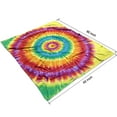 thumbnail image 4 of Colorful Rainbow Tie Dye Spiral Pattern Blanket,Comfortable Soft Flannel Throw Blanket,All Season,Warm Lightweight Blankets for Sofa Bed Couch Living Room Chair,50"x60", 4 of 4