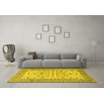thumbnail image 3 of Ahgly Company Machine Washable Indoor Round Persian Yellow Traditional Area Rugs, 6' Round, 3 of 4
