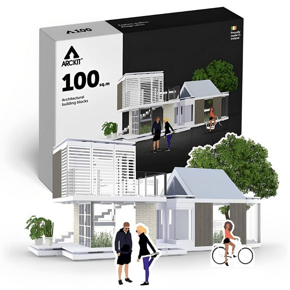 Arckit 100 sqm. Building Blocks Kit, STEM Educational Toy, Miniature House Kit Model House, Architecture for Kids, Unique Gift for Adults & Kids 12+ years