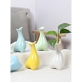 thumbnail image 2 of Ceramic Mini Flower Pot Vase Containers Candy Color Vase For Wedding Home Decor Ornaments Desktop Hydroponic Container 6 Colors Light Green Blue Yellow Teal Pink White, 2 of 8