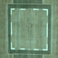thumbnail image 1 of Ahgly Company Indoor Square Abstract Light Blue Modern Area Rugs, 7' Square, 1 of 4