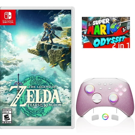 The Legend of Zelda: Breath of the Wild Game Disc and Upgraded Switch Pro Controller for Nintendo Switch/OLED/Lite, Wireless Switch Remote for PC/IOS/Android/Steam