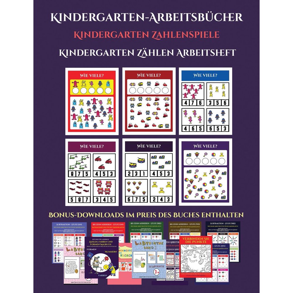 Kindergarten Zahlenspiele: Kindergarten Zahlenspiele (Zählen lernen für