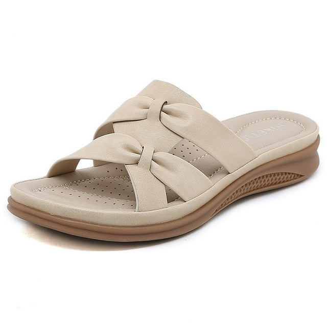 Sandales de Marche à Bout Ouvert pour femmes, Confortables, Habillées, Décontractées, à Enfiler, à Talon Compensé, Mules, Sandales de Plage, Sandales pour femmes