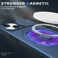thumbnail image 3 of AUshell for iPhone 15 Plus Case, Slide Camera Window Compatible wth MagSafe Rotating Kickstand Ring Silicone Military-grade Drop Resistant for iPhone 15 Plus Magnetic Shockproof Shell, Blue, 3 of 6