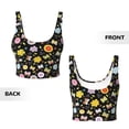 thumbnail image 5 of Haiem Flower Butterfly Pattern Womens Sports Bra - U Neck Padded Low Impact Yoga Bra Workout Crop Top Gym Moisture-Wicking Workout Vest -X-Large, 5 of 9