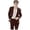 Brown, variant on Boys Suit 2 Piece Linen Suit Slim Fit Suit Tuxedo Wedding Summer Beach Blazer Pants Suit Set