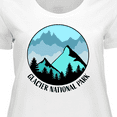 thumbnail image 4 of Inktastic Glacier National Park Montana Mountains Women's Plus Size T-Shirt, 4 of 5