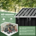 thumbnail image 3 of NETAJE 10x12ft Outdoor Metal Storage Shed with Updated Frame Structure and Lockable Doors,Garden Shed for Backyard, Garden, Patio, Lawn, Black, 3 of 8