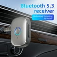 thumbnail image 4 of 2pcs Bluetooth 5.3 Car Aux Adapter, Dual Connect Hands-Free Call, Wireless Audio Receiver for Home Stereo/Speaker, 4 of 12