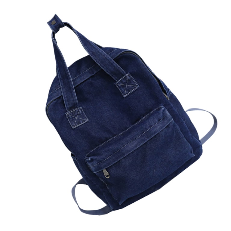 Hemoton Large Capacity Denim Backpack 30x11x36cm Stylish  display picture 1