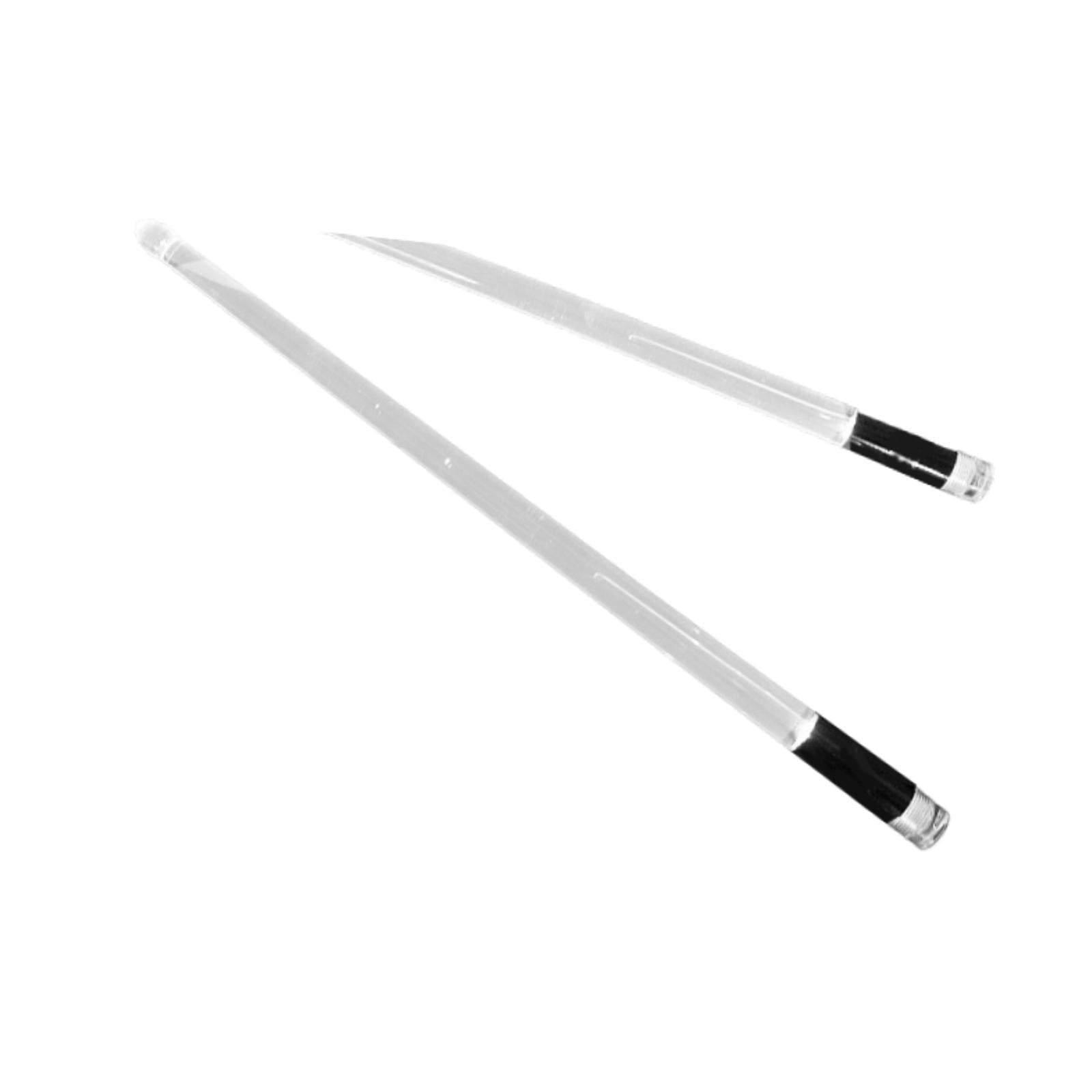 LeeQinersw 2 Pieces Lights up Drum Sticks Musical Instrument Anti Slip Portable Drum Mallet white