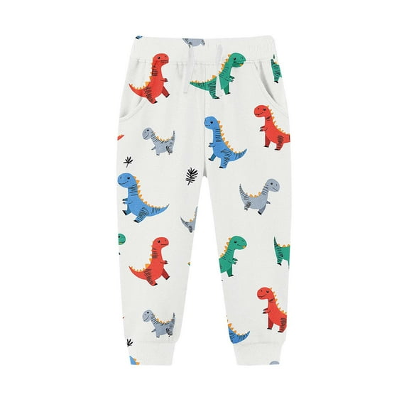 YUNAFFT Girls Fleece-Lined Sweatpants with Pockets, Elastic Drawstring Waist Casual Sporty Winter Joggers 2-12Y