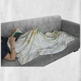 thumbnail image 6 of Floral Soft Flannel Fleece Throw Blanket, Abstract Modern Flowers Ivy Leaves Buds Blossoms Wavy Lines Print, Cozy Plush for Indoor and Outdoor Use, 50" x 60", Earth Yellow Burgundy, by Ambesonne, 6 of 6