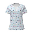 thumbnail image 3 of Naloa Rabbit In The Rain Print T-Shirts Short Sleeve V Neck Tees for Women Fashion Tops Trendy Lightweight Soft Casual Summer Outfits Clothes, 3 of 5
