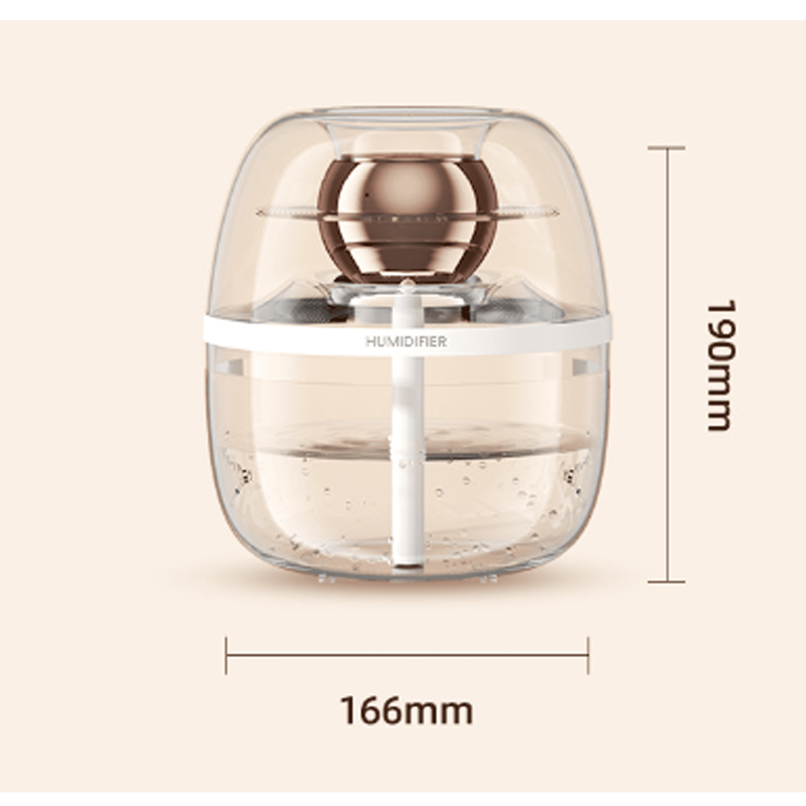 RAPOBRIX 3L Silver Ion Antibacterial Humidifier for Bedroom - Large Capacity Quiet Ultrasonic (White)