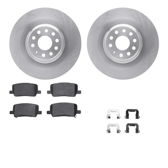 Dynamic Friction Company Rear Brake Rotors with 5000 Advanced Brake Pads includes Hardware 6512-26022