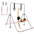 thumbnail image 2 of Gymnastics Bar for Kids,Adjustable Height Gymnastic Horizontal Bars with Bear Rings,Folding Junior Training Kip Bar for Kid Gymnasts, Child, Girl, Boy,Pink, 2 of 10