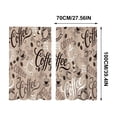 thumbnail image 3 of 2 Panels Coffee Curtain, Retro Brown Coffee Theme, Home Decor Bedroom Living Room Kitchen, Cafe Window Treatment Set - 27.5X39'', 3 of 7