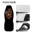 thumbnail image 5 of Chririnla Full Wrap Car Seat Cover for Automobile Polyester Stretchy Fit Car Seat Covers for Front Seats, Flaming Wolf with American Flag Pattern, 5 of 7