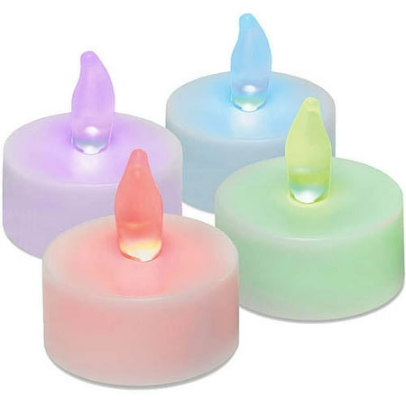 Inglow Flameless Tea Light Candles, Colo