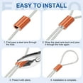 thumbnail image 4 of Copper Duplex Oval Crimping Sleeve Cable Ferrule Crimping Loop Sleeve for Wire Rope Cable M2x1/16", 4 of 7