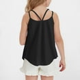 thumbnail image 5 of Miluxas Girls Eyelet Flowy Tank Tops Cute Summer Spaghetti Strap Tops Kids Fashion Embroidery Sleeveless Shirts Black 7 Years, 5 of 8