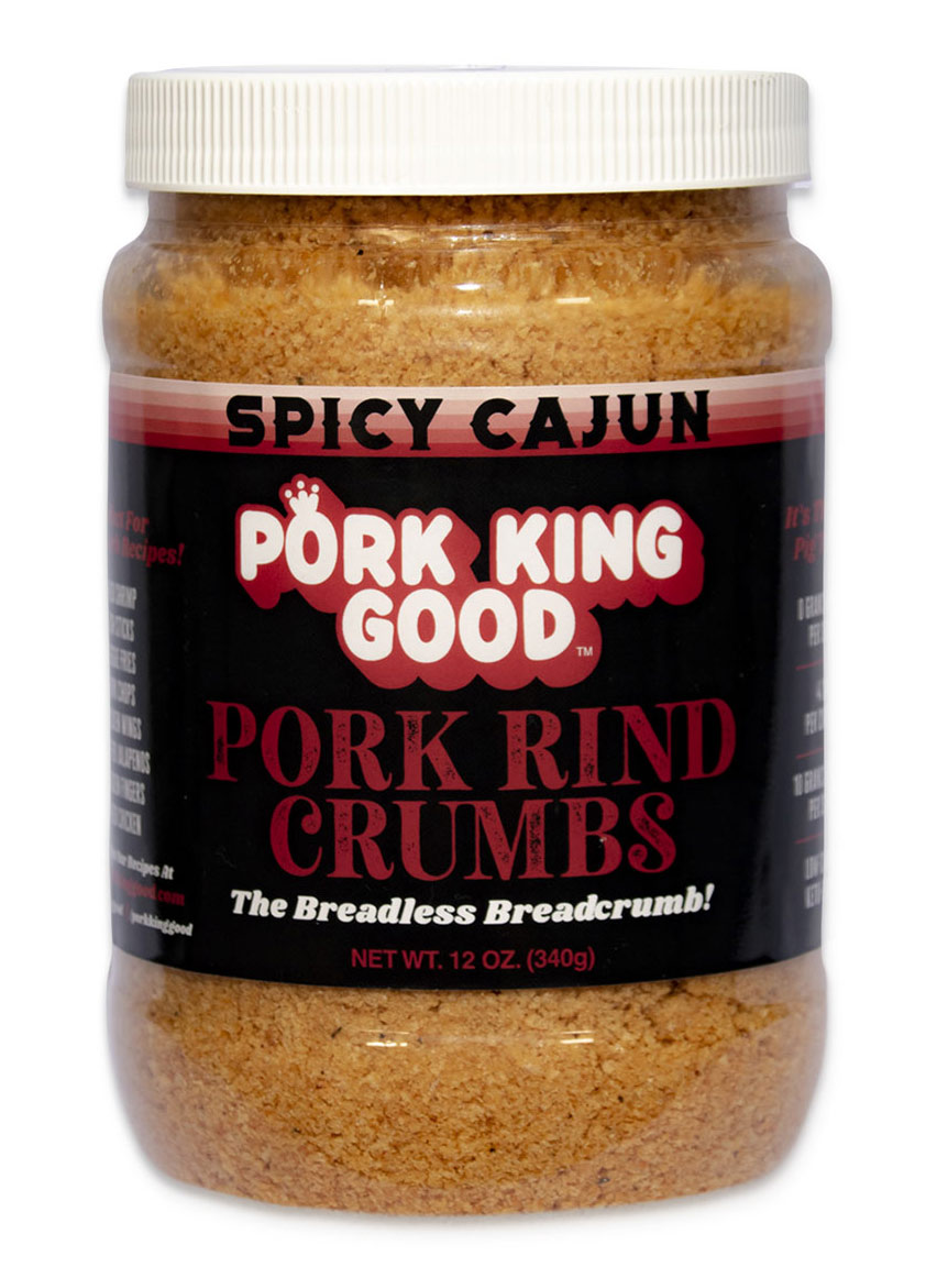 Pork King Good Pork Rind Crumbs Spicy Cajun Zero Carb Breadcrumb