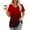 04 Pink, variant on T Shirts for Women V Neck Tunic Tops Loose Casual Short Sleeve Summer Tee Front Pleated T Shirt Classic Plain Pullover Blouses Gradient Color Swing Tops