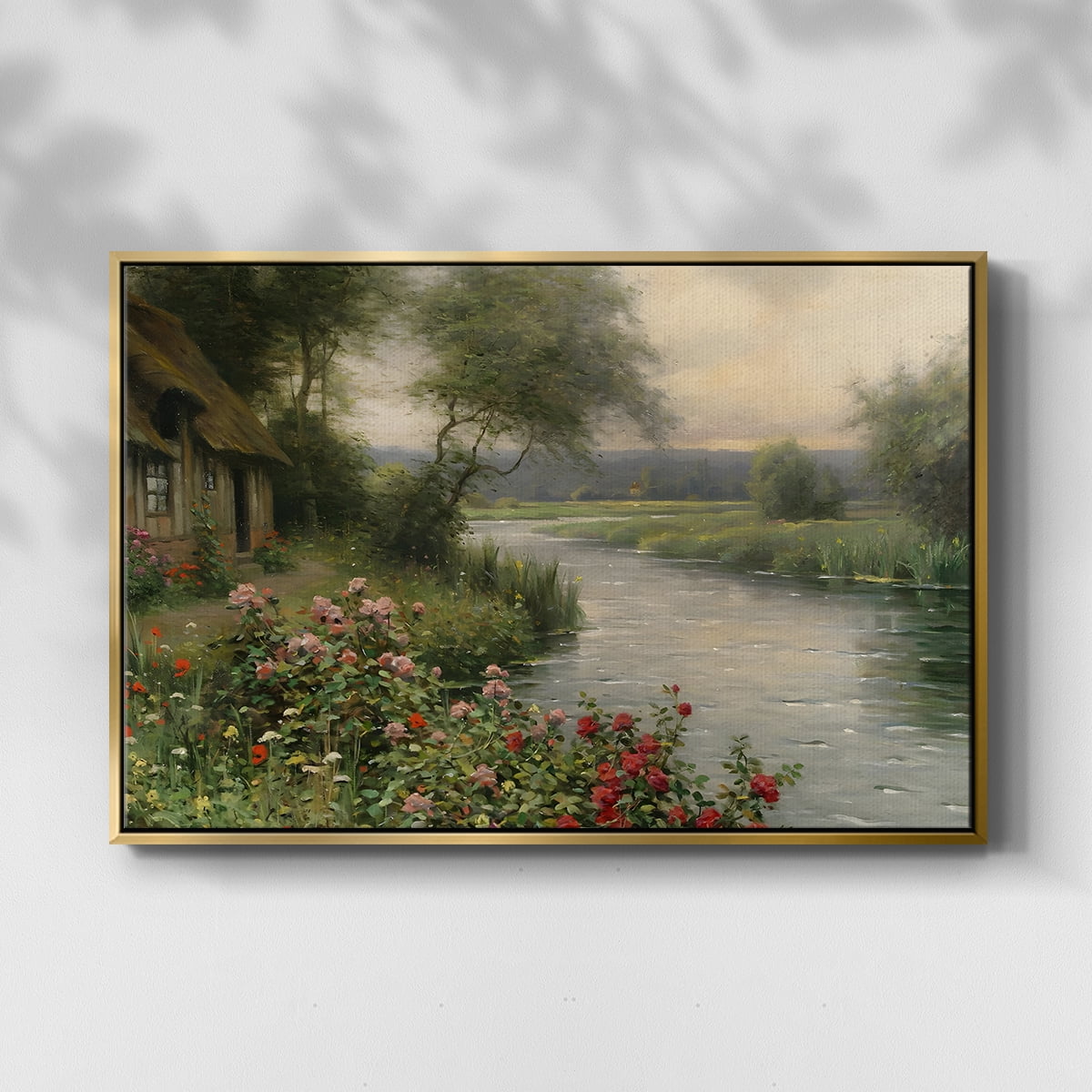 Vintage Landscape-CCLVI By Wexford Home Framed in Gold Wood Gallery Wrapped Canvas 17 in. x 25 in.