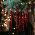 thumbnail image 2 of Northlight 6ct Finial Asymmetrical Glass Christmas Ornament Set 7.25" - Red, 2 of 3