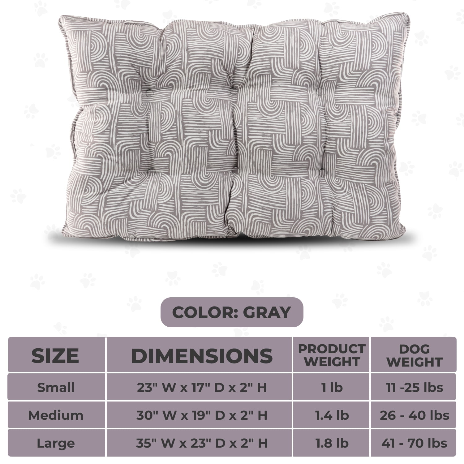 Elle Printed Microsuede Tufted Mat with Plush Bottom