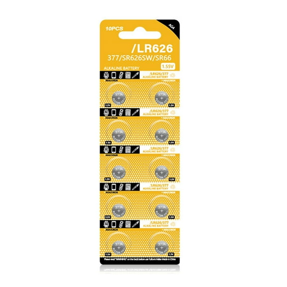 10pcs/sheet AG4 LR626 Button Cell Batteries 1.5V High Capacity Coin for Watches Toy And Small Electronics