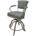 thumbnail image 3 of Tobias Designs Miami  26" Metal & Fabric Counter Bar Stools in Beige/Aquatint, 3 of 5