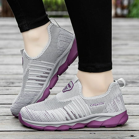 

WNG Couple Leisure Solid Colour Breathable Lightweight Large Size Sports Casual Shoes Mesh Shoes Walking Shoes