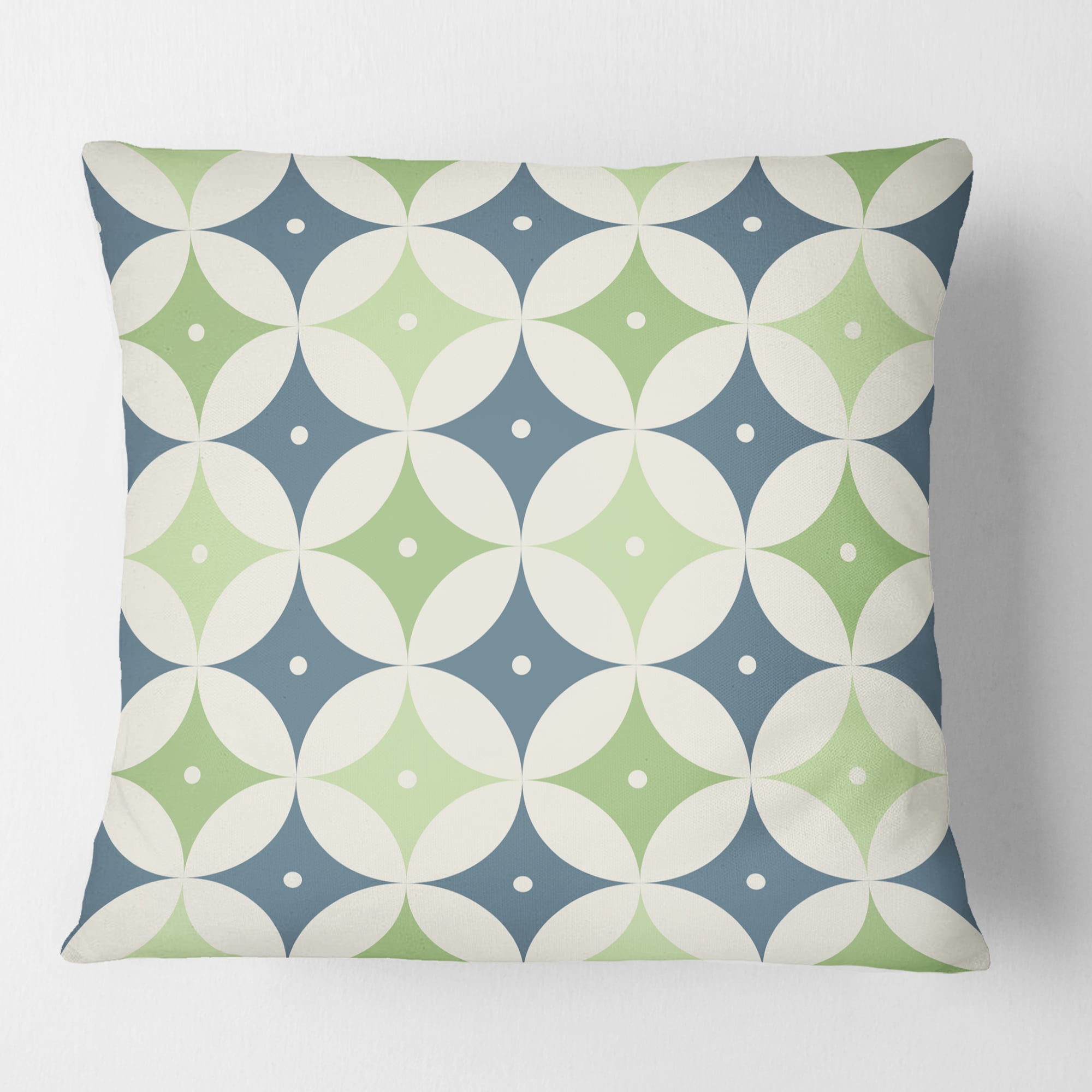 Designart Retro Geometric Design V' Mid-Century Modern Throw Pillow - 16x16