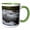 Green/White, variant on 3drose, Powerful White Water Rapids Cascade Along the Thunderhead Prong., 15oz Mug