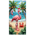 thumbnail image 2 of Colorful Design Flamingo Christmas Beach Theme Polyester Material Party Decoration Event Banner for Holiday Celebration Indoor Decoration Kids Party, 2 of 8